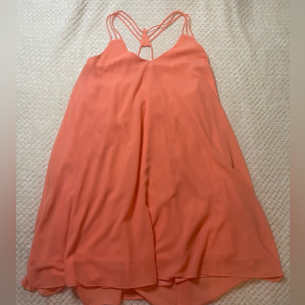 Sheer peach dress